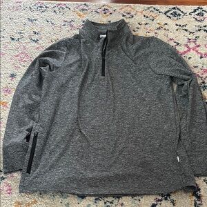 Men's Gray Quarter-Zip Sweater
